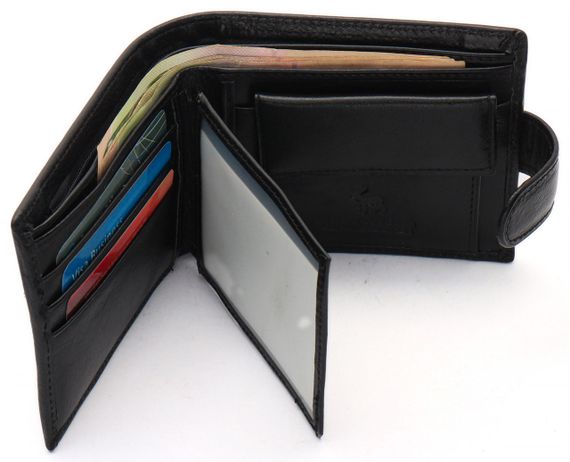 Черное классическое портмоне из натуральной кожи Marco Coverna MC-2003Н-1 | Зображення 6