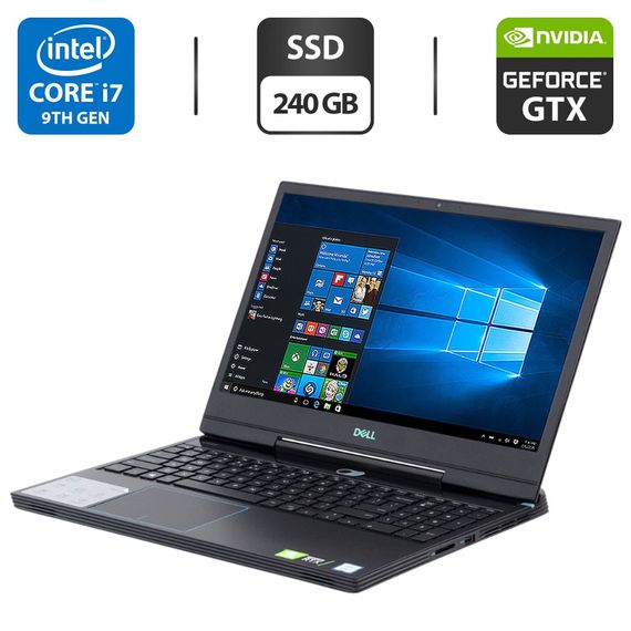 Игровой ноутбук Dell G5 15 5590 / 15.6" (1920x1080) IPS / Intel Core i7-9750H (6 (12) ядер по 2.6 - 4.5 GHz) / 16 GB DDR4 / 240 GB SSD / nVidia GeForce GTX 1660 Ti, 6 GB GDDR6, 192-bit / WebCam б/у