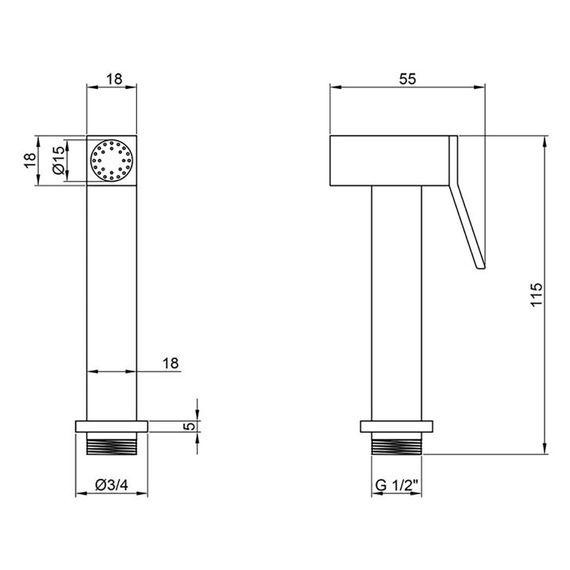 Лейка для гигиенического душа Kroner KRM - C711 (CV009870) | Зображення 2
