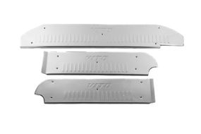 Накладки на внутренние пороги V5 (Carmos) 3 шт, Carmos - Турецкая сталь для Mercedes Vito W639 2004-2014 гг