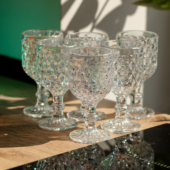 Набор рюмок на ножке 6 шт стеклянные 50 мл HP-19-107 | Зображення 3