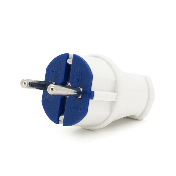 Вилка с заземлением 10/16А 250V A712,White,Q20 | Зображення 1