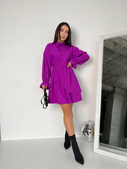 Женское красивое легкое платье хлопковое NB24005 размер 46/48, цвет фуксия