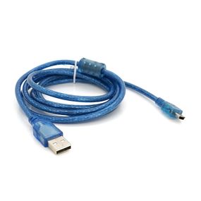 Кабель USB 2.0 RITAR (AM/Mini 5 pin) 1.5м,синий прозрачный,Q200