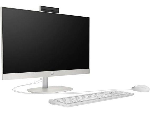 Комп'ютер персональний моноблок HP  240-G10 23.8' FHD IPS AG, Intel i5-1335U, 8GB, F512GB, UMA, WiFi, кл+м, 3р, Win11P, білий (885B0EA) | Зображення 1