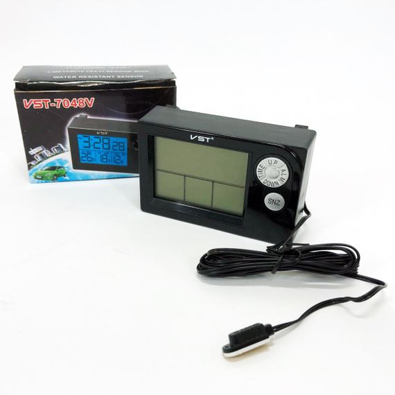 Годинник автомобільний електронні автогодинник VST-7048V для ВАЗ з вольтметром, температурою NI-29 | Зображення 5