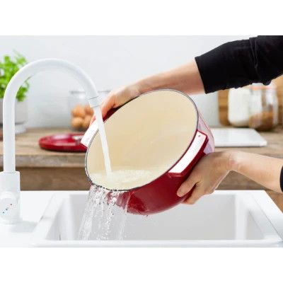Каструля KitchenAid чавунна з кришкою 5,2 л Червона (CC006060-001) | Зображення 6