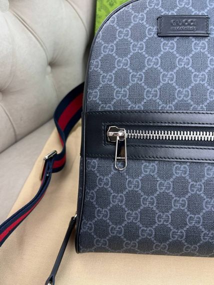 Нагрудна сiра сумка Gucci GG Gray c845 | Зображення 2