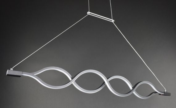 Люстра світлодіодна підвісна LED світильник для квартири на стелю лед 27443 Чорний 30-110х6х122 см.