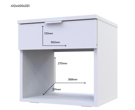 Приліжкова тумба Doros GN1 40х33х41 см Білий (DRS-011450) | Зображення 2