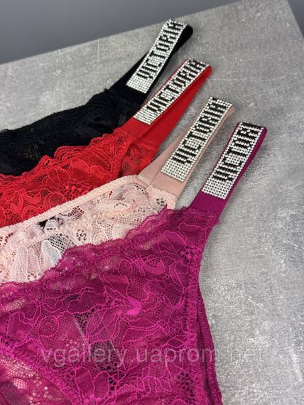 Женские кружевные трусики Бразилиана Victoria's Secret со стразами, женские трусики с кружевом и стразами Виктория Сикрет | Зображення 6