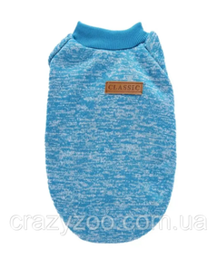 Кофта для собак и котов EcoToys Lake Blue XL рябая голубая A: 39 см B: 48 см C: 29 см 7090