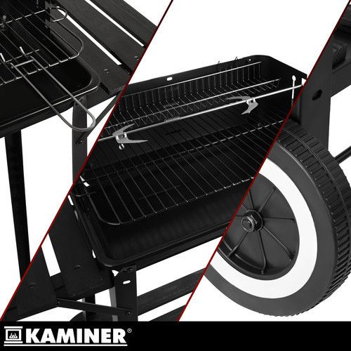 Садовий гриль із рожном 93x41x86 см Kaminer 27320 | Зображення 4