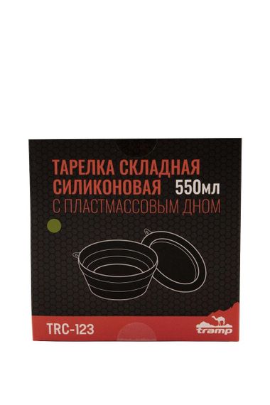 Туристична тарілка в похід Tramp олива 550 мл тарілка із силіконовим дном у ліс, парк, пікнік, пляж | Зображення 5