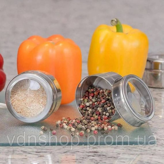 Набір баночок для спецій спецівник MAG-745, Органайзер для зберігання спецій на кухні KU-21 | Зображення 4