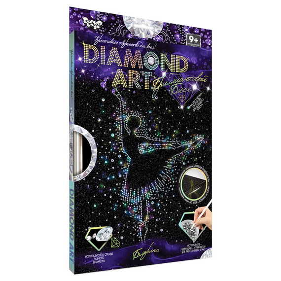 Комплект креативної творчості "DIAMOND ART" DAR-01, 10 видів  Балерина