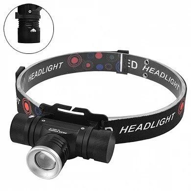 Светодиодный фонарь с креплением на голову, Фонарик на голову с зарядкой, Налобный фонарь для сто KI-35 | Зображення 1