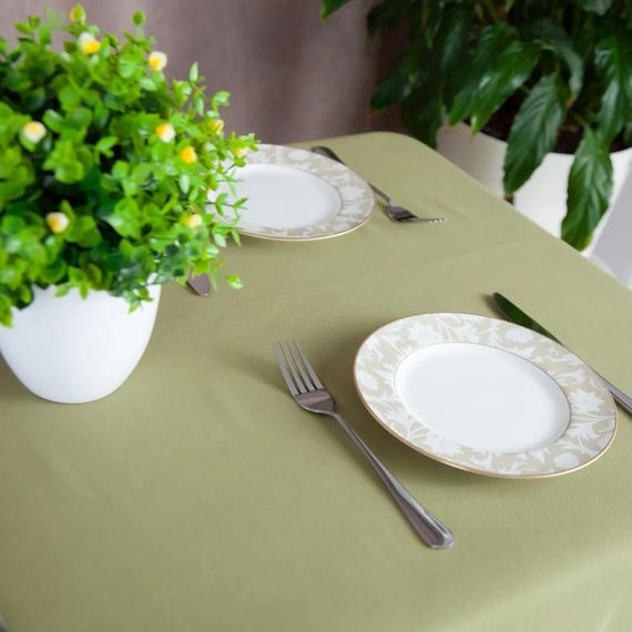 Скатерть водоотталкивающая ТЕП Aquastop Olive С-04224-30318 150х220 см оливковая | Зображення 4
