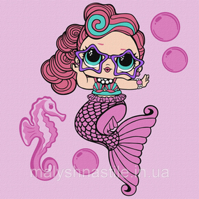 Картина по номерам "L.O.L. Surprise! Mermaids Waves" KHO6266, 40х40 см