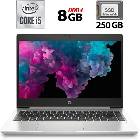 Ультрабук Б-класс HP ProBook 440 G7 / 14" (1920x1080) IPS / Intel Core i5-10210U (4 (8) ядра по 1.6 - 4.2 GHz) / 8 GB DDR4 / 250 GB SSD / Intel UHD Graphics / WebCam б/у