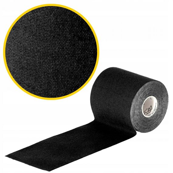 Стрічка кінезіологічна (кінезіо тейп) 4FIZJO 7.5 см x 5 м 4FJ0546 Black (P-5907739318886) | Зображення 6