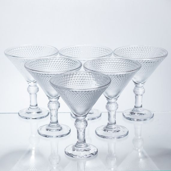 Набір келихів для мартіні Martini Glass 6 штук по 215 мл коктейльні HP-17-56