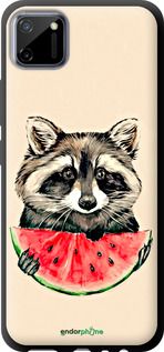 Чохол на Realme C11 2020 Єнотик з кавуном "4605b-2031-2448"