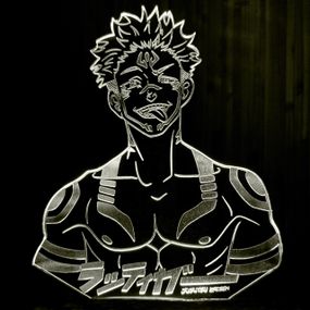 Акриловий світильник-нічник Ремен Сукуна (Магична Битва) білий tty-n001000