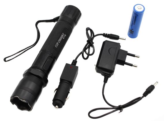 Ліхтар-шокер Police BL-1102 Шерхан, 1 LED, авто зарядка