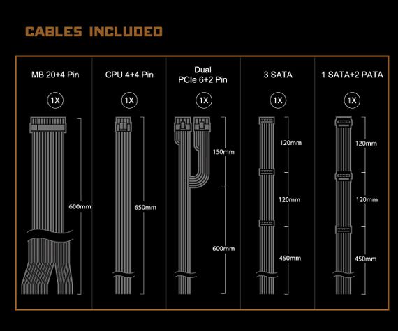 БЖ 550W ASRock Challenger CL-550B 120mm, 80+ Bronze, Retail | Зображення 5