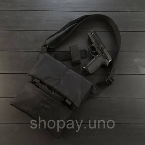 Тактическая сумка-мессенджер с кобурой, Cordura 1000D, черная, скрытая носка, слинг через плечо
