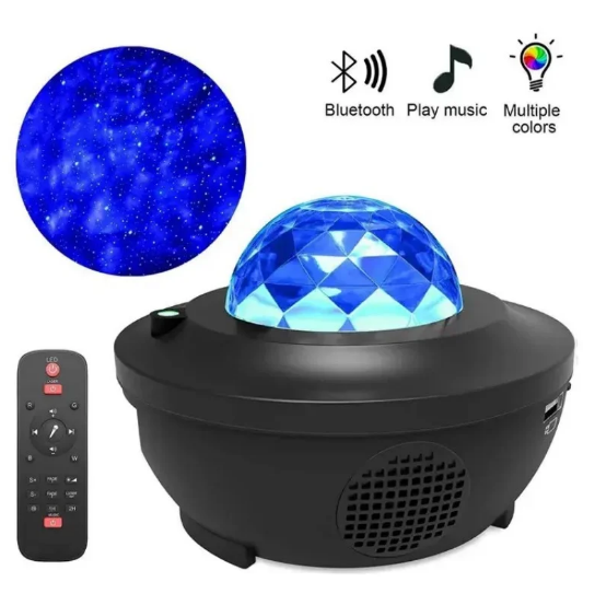 Лампа нічник Bluetooth колонка проектор Зіркове небо сфера світильник лазерний з пультом Starry Light UKC чорний (47826-33476_306) | Зображення 4