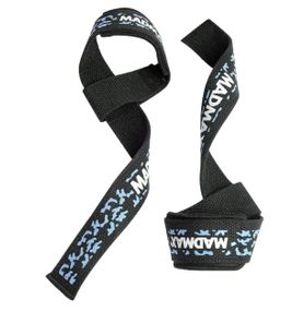 Лямки для тяги MadMax Camo Power Wrist Straps Camo/Light Blue (MFA-275-BLU-U)