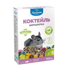 Повноцінний корм для шиншил Природа Коктейл "Шиншилка" 500 г