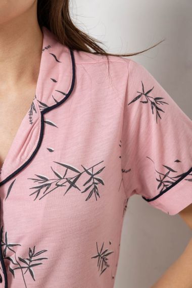 Пижама женская с принтом, цвет розовый, 243R7148 | Зображення 4