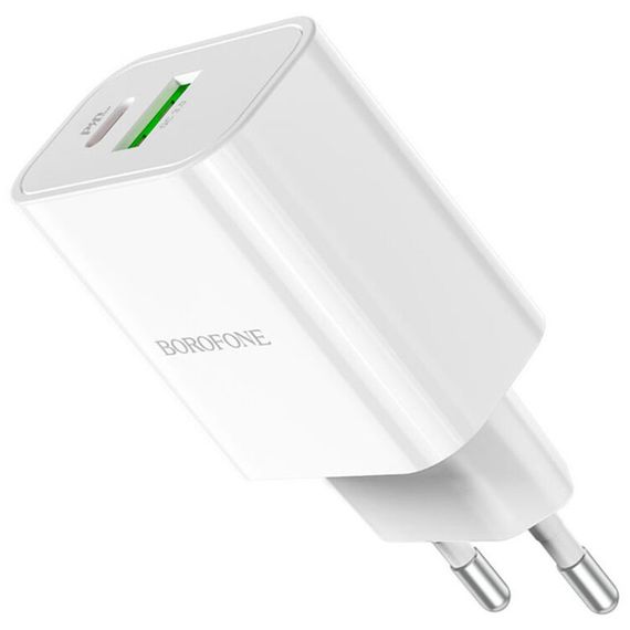 СЗУ Borofone BA55A PD20W+QC3.0 (1USB/1Type-C/3A) | Зображення 1