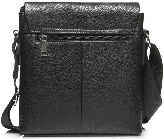 Чоловіча сумка через плече шкіряна чорна Tiding Bag SK A75-181 | Зображення 4
