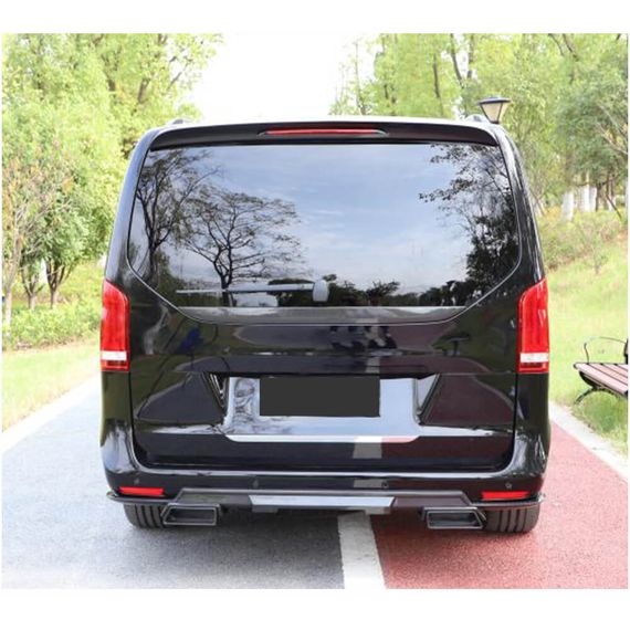 Дифузор заднього бампера V1 (для V-Class 2014-2019, Карбон) для Mercedes Vito/V-class W447 2014- рр | Зображення 2