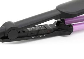 Плойка двойная керамическая Kemei JFQ-KM 2022 Черная