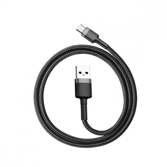 Кабель Baseus Cafule Type-C 3A (0.5m) gray/black | Зображення 2