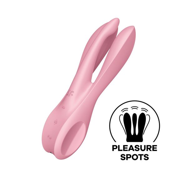 Клиторальный вибратор Satisfyer Threesome 1 Pink с тремя гибкими пальчиками