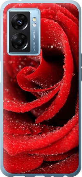 Чехол на Oppo A77 5G Красная роза "529u-1377-17620"