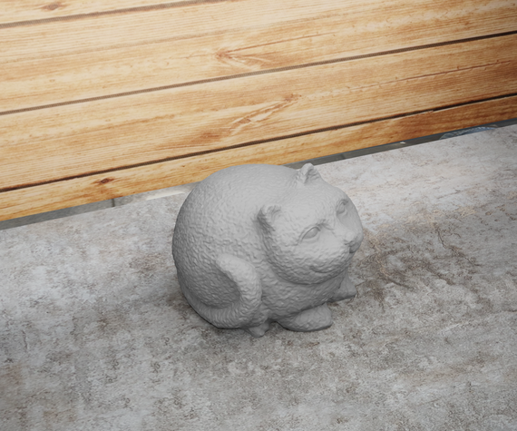 Статуетка  товстий кіт (Fat Cat) Сіра | Зображення 3