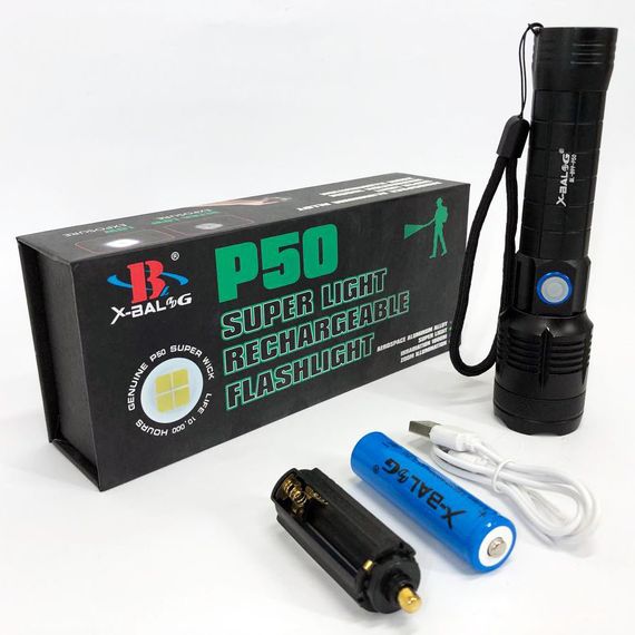Кишеньковий ліхтар Bailong X-Balog BL-B99-P50 з usb зарядкою / Ліхтарик тактичний акумуляторний ручний / Тактичний IL-475 ліхтар | Зображення 6