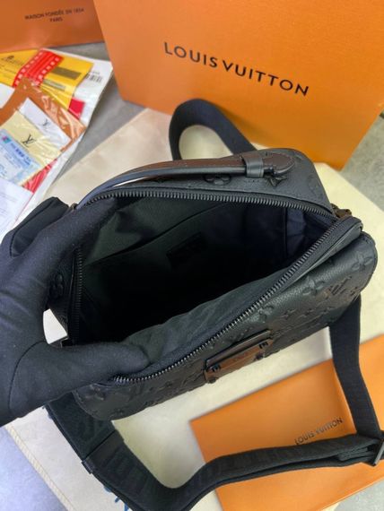 Сумка месенджер Louis Vuitton S-LOCK чорний чоловічий c808 | Зображення 2