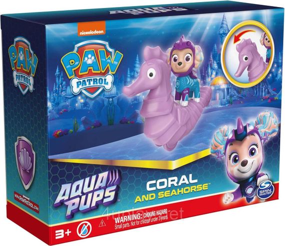 Щенячий патруль Аква пупс Корал и морской конек Оригинал Paw Patrol Aqua Pups Coral Seahorse Action Figures | Зображення 1