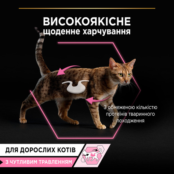 Вологий корм Purina PRO PLAN Delicate Adult для дорослих котів із чутливим травленням, мус з індичкою 86г | Зображення 3
