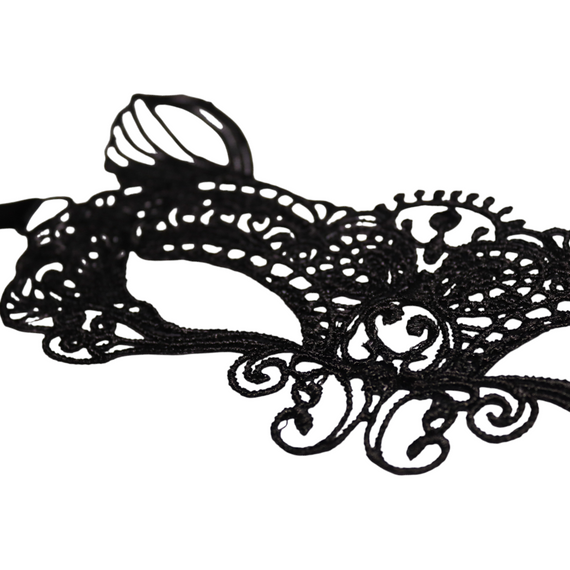 Ажурная маска на глаза с ушками, цвет чёрный sexstyle | Зображення 3