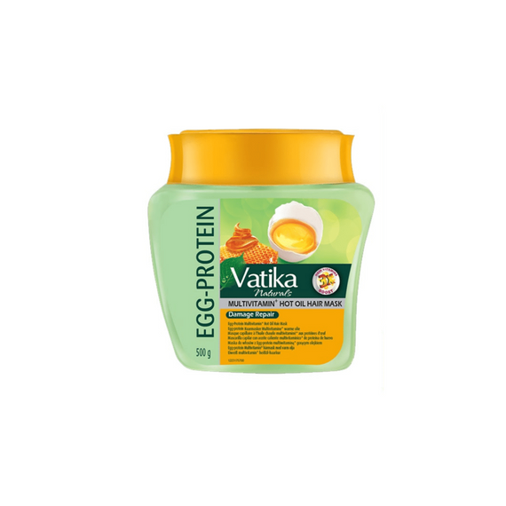 Маска для волосся Egg-Protein Відновлення пошкодженого волосся Vatika Dabur 500г 5022496002776