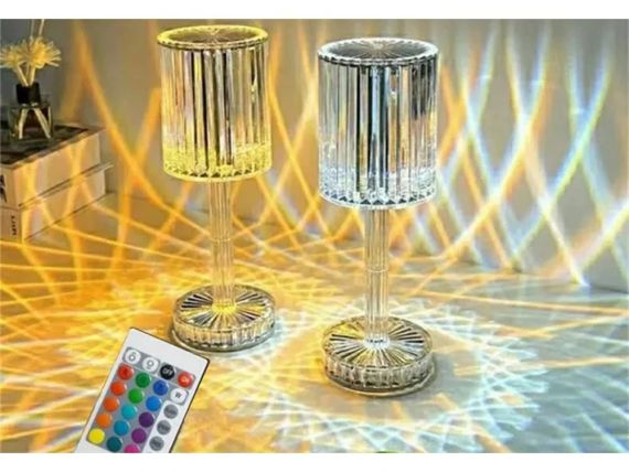 Декоративный LED светильник Crystal light, с пультом ДУ / Настольная аккумуляторная лампа | Зображення 6